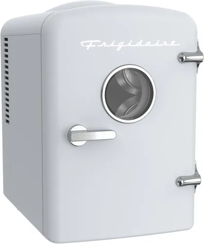 Miniatura 2 de Frigidaire EFMIS171 Mini refrigerador retro portátil personal - Ideal para casa, oficina o dormitorio - Incluye asa de transporte, cargador de Blanco