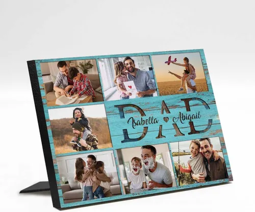 Miniatura 9 de D-Story Regalos de fotos personalizados, álbum de fotos personalizado para colgar/mesa, regalos para el mejor papá, panel de fotos personalizado