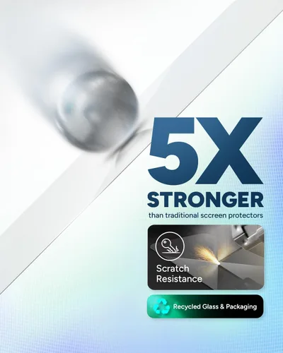 Miniatura 2 de ZAGG Glass Elite - Protector de pantalla antirreflejos para iPhone 15 Pro, 5 veces más fuerte con bordes reforzados, superficie resistente a