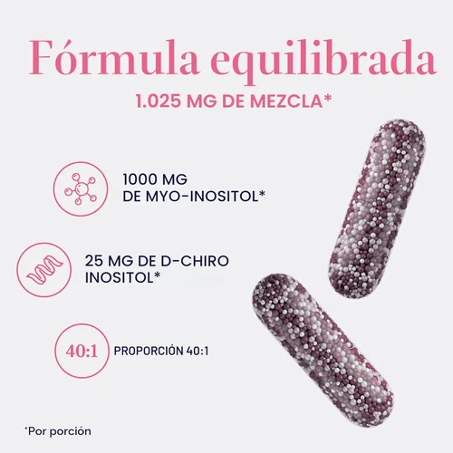 Miniatura 2 de Myo-Inositol & D-Chiro Inositol para el Equilibrio Hormonal para Mujeres Microesferas para Regular el Ciclo Menstrual y Apoyar la Salud Ovariana