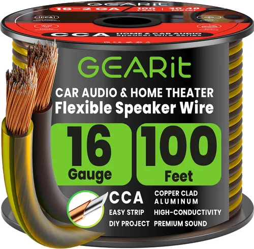 Miniatura 12 de Cable de altavoz Calibre 16, GearIT Pro Series Cable de altavoz 16/2 AWG (100 pies / 30.48 metros) Ideal para altavoces de cine en casa y altavoces