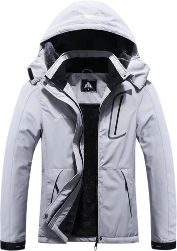 Miniatura 7 de Chaqueta de esquí impermeable para mujer, resistente al viento, cortavientos, abrigo de nieve cálido con capucha