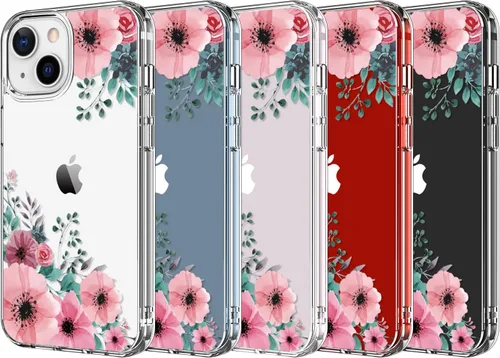 Miniatura 7 de LUHOURI Funda para iPhone 15 con protector de pantalla, cubierta transparente, diseño de patrón de moda, carga inalámbrica, funda protectora delgada
