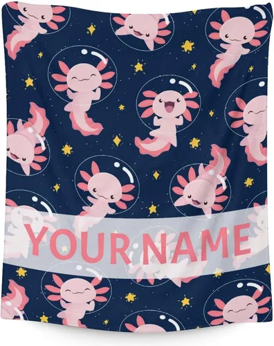 Miniatura 8 de Axolotl - Manta para niñas, tamaño de regazo de 30 x 40 pulgadas, suave, mullida, acogedora, para regalo, manta colorida y bonita para sofá, sala