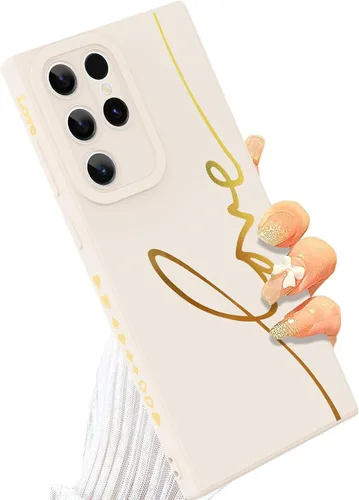 Miniatura 7 de Funda para Samsung Galaxy S22, Diseño Gráfico de Carta de Amor con Lindo Chapado en la Parte Trasera con Protección de Cubierta de Cámaras con Lente