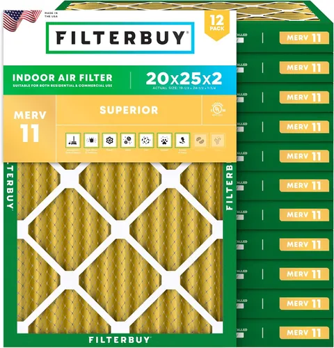 Miniatura 31 de Filterbuy Filtro de aire MERV 11 de 14 x 24 x 1 superior, defensa de mascotas y alergias (paquete de 12), filtros electrostáticos plisados