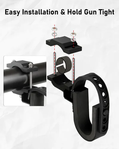 Miniatura 4 de Belinous Soporte para Armas UTV, Rack para Armas UTV Rack para Arco Soporte para Pala se Ajusta a Barras de Rollo de 1.75"- 2" Compatible