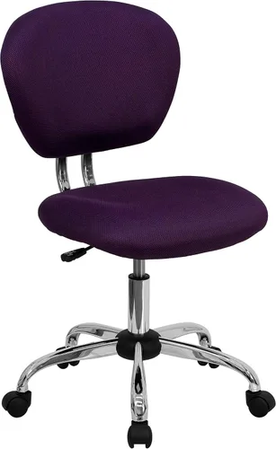 Miniatura 21 de Silla de trabajo de malla con respaldar medio Flash Furniture con brazos y base, Metal, Marrón café