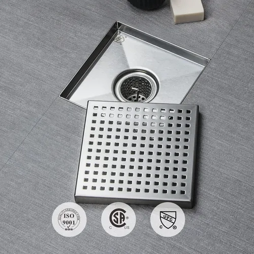 Miniatura 33 de SaniteModar Drenaje de ducha lineal de 48 pulgadas con inserción de azulejos Stealth y paneles 2 en 1 de acero inoxidable 304 cepillado pulido.