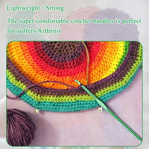 Miniatura 6 de Gancho de crochet de aluminio de 4mm, agujas de crochet lisas, agujas de tejer para manualidades con lana, gran regalo hecho a mano DIY para amigos