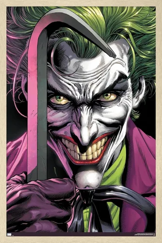 Miniatura 7 de Trends International DC Comics The Joker - Póster de pared con barra de palanca, 22.4 pulgadas de largo x 14.7 pulgadas, versión enmarcada en blanco