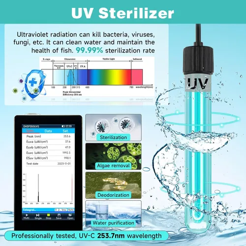 Miniatura 3 de hygger Filtro de acuario U-V para tanque de 20-60 galones, filtro interno sumergible para tanque de peces para agua verde y limpieza de algas, bomba