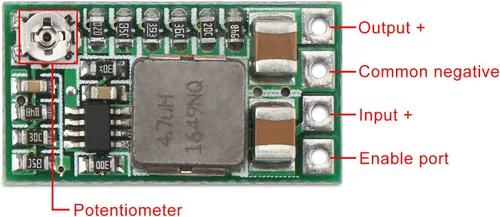 Miniatura 2 de DROK Regulador de 5 V, 5 unids Mini Reductor de Voltaje DC 4.5-24V 12V 24V Paso abajo a 5V Buck Convertidor Junta 3A Voltios Transformador Reductor