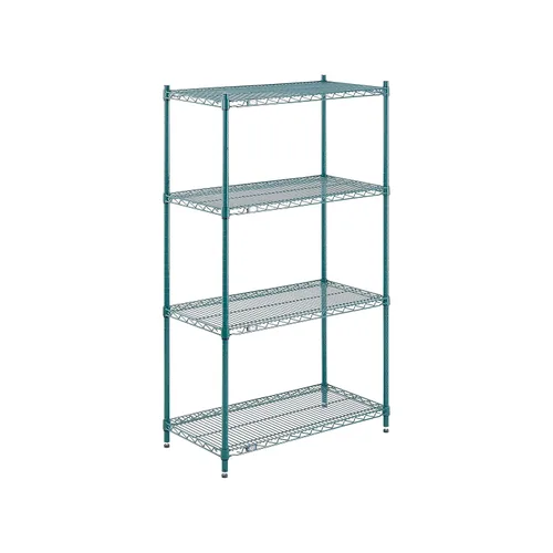 Miniatura 33 de Nexel Poly-Z-Brite Unidad de Estantería de Alambre Ajustable, 4 Niveles, Estante Organizador de Servicio Pesado Multiusos, 14" x 36" x 74