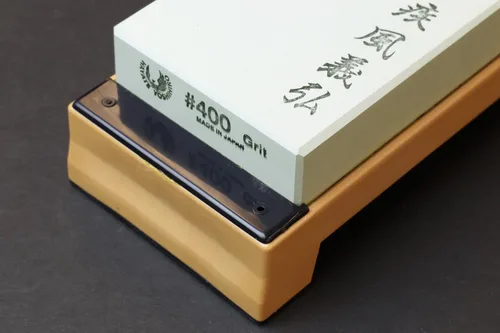 Miniatura 4 de Yoshihiro Afilador de cuchillos japonés Toishi de grado profesional (grano 400)