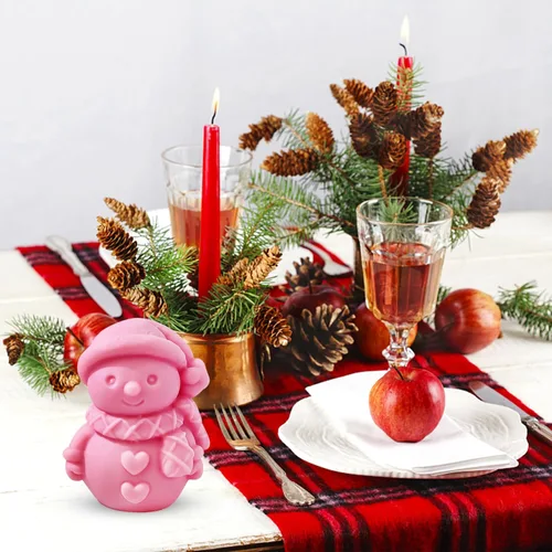 Miniatura 4 de Molde de vela de Navidad para hacer velas, molde de silicona 3D para fundición de resina, bricolaje de yeso, arcilla polimérica, decoración
