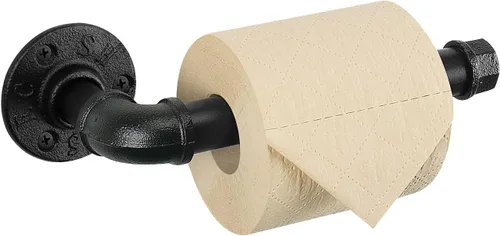 Miniatura 10 de Livabber Portarrollos de papel higiénico de tubo industrial, estilo vintage, soporte de pared para baño, sala de estar y cocina