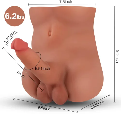 Miniatura 3 de Muñeca sexual masculina con consolador flexible y realista para adultos, juguetes sexuales para mujeres, muñecas sexuales, consoladores grandes