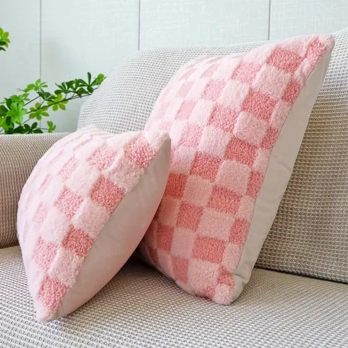 Miniatura 6 de Juego de 2 fundas de almohada decorativas de piel sintética suave de 12 x 20 pulgadas, fundas de cojín rectangulares para sofá, sala de estar