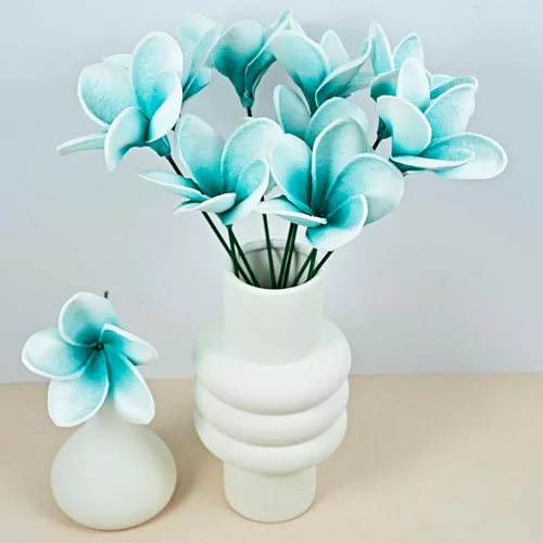 Miniatura 13 de Regalos de Cumpleaños para Mujeres 8pcs Flores Rosa Claro PU Tacto Real Flores Regalos para Mujeres para Navidad Flores Artificiales para Bricolaje