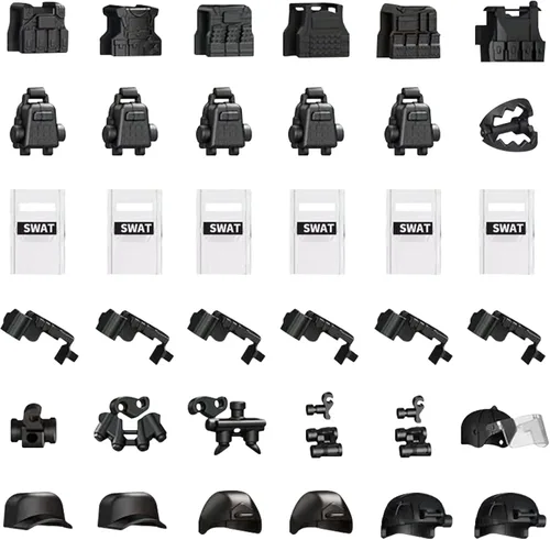 Miniatura 16 de Paquete de armas militares, 24 piezas de accesorios del Reino Unido, kits de juguetes, equipo del ejército, armas de la Segunda Guerra Mundial