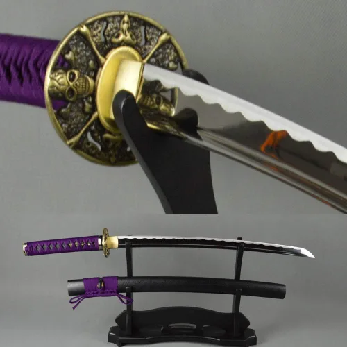 Miniatura 16 de Espada samurái Wakizashi hecha a mano, Katana de espiga completa, espada media, cuchillos japoneses hechos a mano listos para la batalla