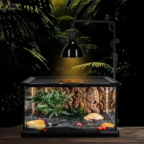 Miniatura 6 de DXOPHIEX Lámpara de cúpula de 5.5 pulgadas para reptiles, lámpara de calor para reptiles, lámpara UVB para dragón barbudo, lagarto, cangrejo