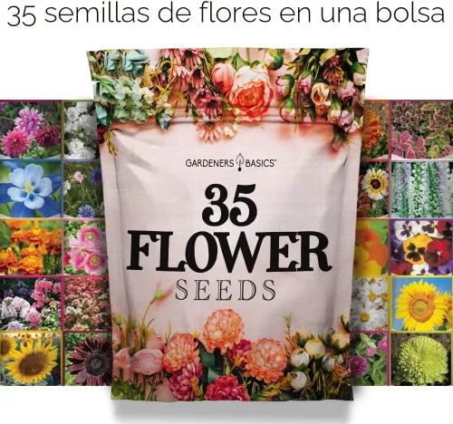 Miniatura 5 de Gardeners Basics, paquetes de semillas de flores para plantar 35 variedades individuales perennes, anuales, semillas de flores silvestres