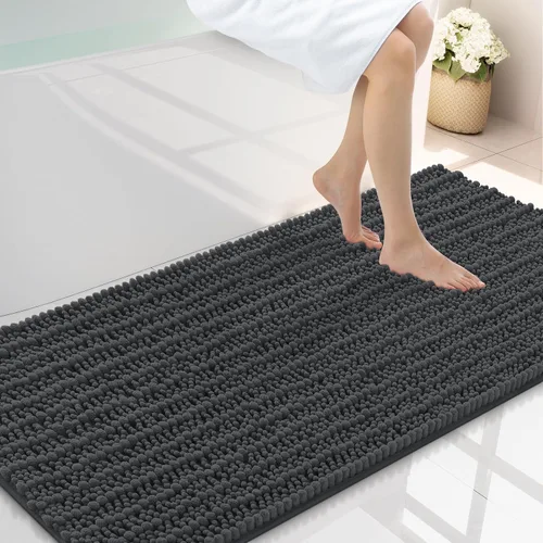 Miniatura 59 de Smiry Alfombras de Baño 24x16 pulgadas, Alfombras de Baño de Chenilla Extra Suaves y Absorbentes, Respaldo de Goma Antideslizante, Lavable a Máquina