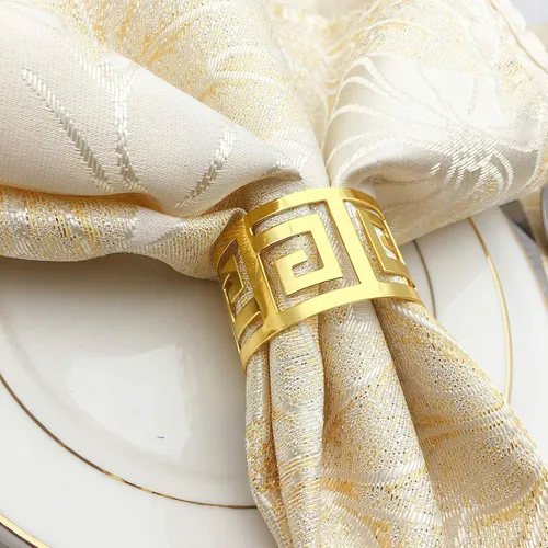 Miniatura 5 de 6 servilleteros dorados, servilleteros de mariposa de metal para bodas, cenas, decoraciones de mesa