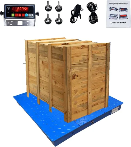 Báscula de piso industrial, 48" x 48", 10000LB/1LB, enfoque PEC en la industria durante 60 años