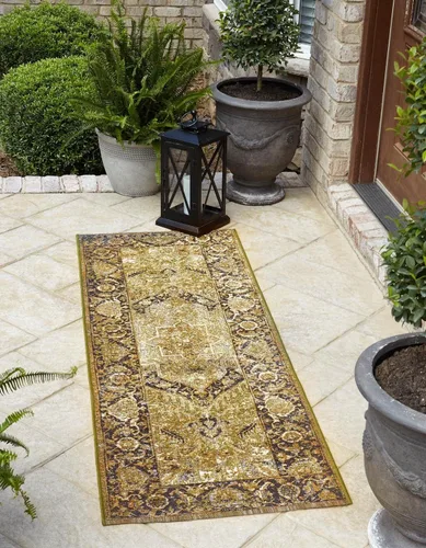 Miniatura 16 de Unique Loom Outdoor Traditional Collection - Alfombra de área - Nosara (4 pies 1 pulgada x 6 pies 1 pulgada, rectangular, azul/azul claro)