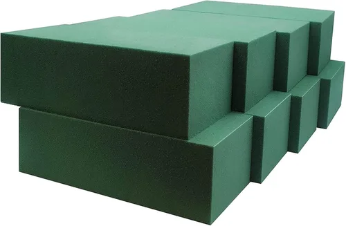 FLOFARE Paquete de 8 bloques de espuma floral secos y húmedos para flores frescas y artificiales, cada uno (7.8 pulgadas de largo x 3.5 pulgadas de