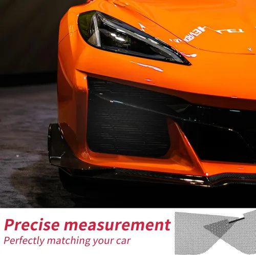 Miniatura 3 de AggAuto Malla de ventilación para automóvil compatible con Chevy Corvette C8 2020-2023, 2 piezas de aleación de aluminio con agujero de panal