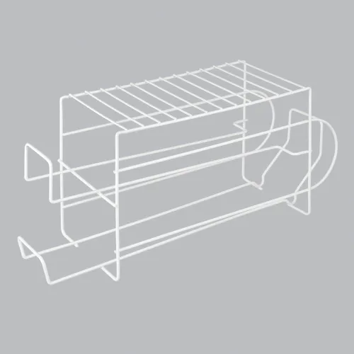 Miniatura 5 de mDesign Organizador de 2 niveles de alambre de metal con estante superior para despensa de cocina, encimera, gabinete, capacidad para 12 latas