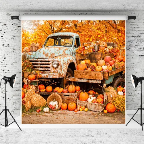 Miniatura 18 de Kate Fondo de fotografía para el día de Acción de Gracias, otoño, calabaza, decoración del hogar, fondo para niños, fiesta, estudio (7 x 5 pies)