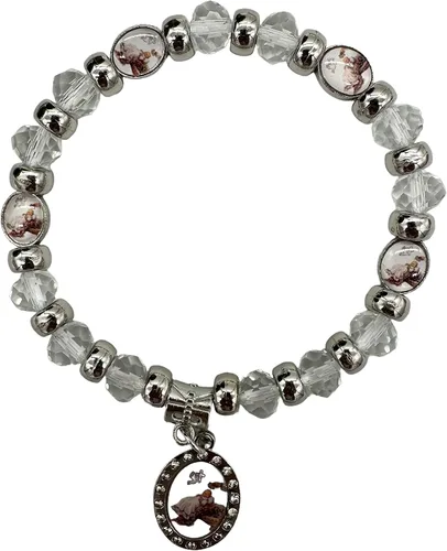 Miniatura 9 de Bautismo Favores Rosario Strech Pulsera Cruz Fiesta Recuerdos de Bautizo Católico Cristiano Recuerdos de Recuerdos de Recuerdos - 12 PCS