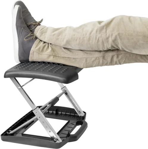 Miniatura 8 de Mount-It! Reposapiés para debajo del escritorio, altura ajustable e inclinación, reposapiés debajo del escritorio (3 a 15 pulgadas) con rodillos