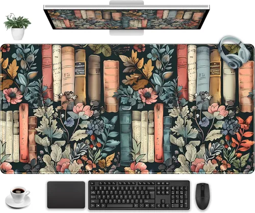 Miniatura 8 de Alfombrilla de escritorio de plantas verdes para juegos, alfombrilla de escritorio extra grande, alfombrilla de mouse de escritorio XXL, alfombrilla