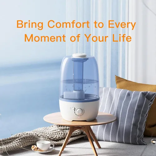 Miniatura 6 de MEGAWISE Humidificador de niebla fría para dormitorio infantil con gran capacidad de 3.2 litros, diseño sin fugas, salida de niebla fina, apagado