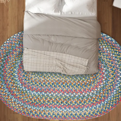 Miniatura 13 de Rhody Rug Country Jewel CJ35 - Alfombra trenzada ovalada de bronce de 2 x 3 pies, decoración del hogar, alfombra de piso o alfombra de dormitorio