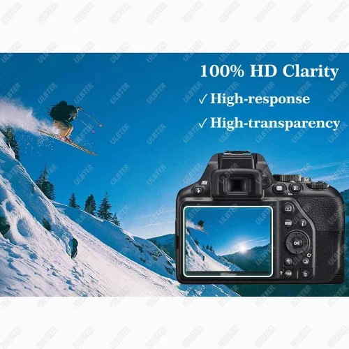 Miniatura 5 de ULBTER Protector de pantalla aplicable para cámara Nikon D3500 D3400 D3300 D3200 D3100 y cubierta de zapata caliente, [2+3 unidades] 9H dureza