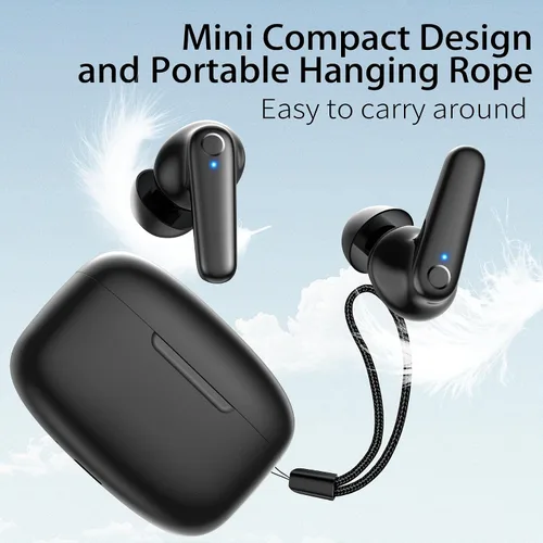 Miniatura 6 de Redpepper - Auriculares inalámbricos Bluetooth 5.3 60H de tiempo de uso. Auriculares con graves profundos y llamada clara. Con micrófono Negro