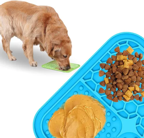 Miniatura 11 de VALUEPET Tapete para lamer perros – Alfombrilla de silicona para lamer para aliviar la ansiedad – Almohadilla para lamer alimentador lento