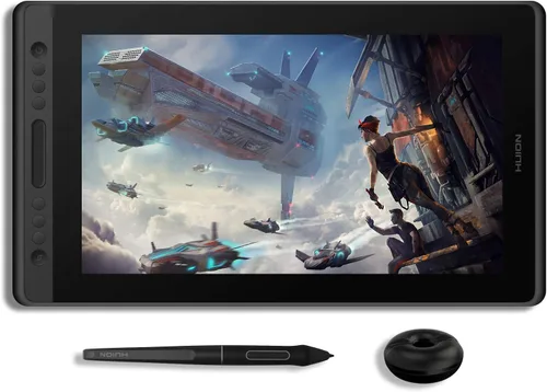 HUION KAMVAS Pro 16 Tableta Gráfica de Dibujo con Pantalla Monitor Gráfico Completamente Laminado con Lápiz Óptico Sin Batería Inclinación 8192