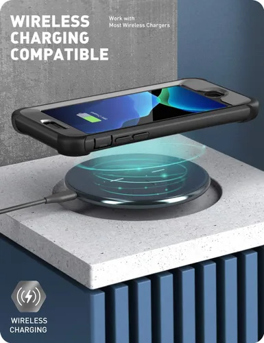 Miniatura 7 de i-Blason Ares - Funda para iPhone SE 2022 (3ª generación), [protector de pantalla integrado] Funda transparente resistente de doble capa para iPhone