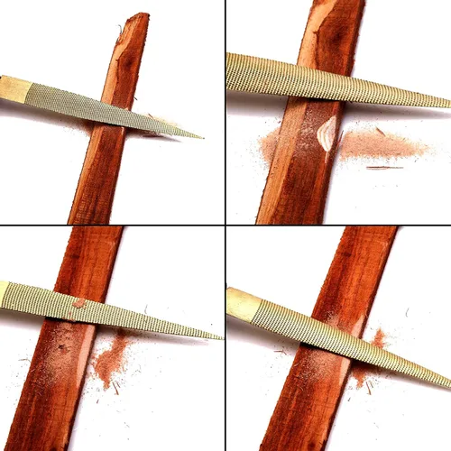 Miniatura 2 de Golden - Juego de limas de madera de 6/8/10 pulgadas (paquete de 3) Dientes de doble corte de la marca Golden para dar forma a metal suave