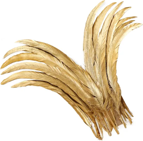 Miniatura 49 de Holmgren Plumas de Cola de Gallo Color Blanco Hueso - 60 piezas Plumas de Cola de Gallo Grandes de 12-14 pulgadas al Por Mayor para Manualidades