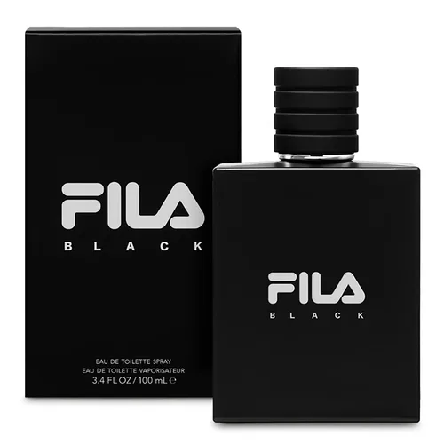FILA Black - Colonia para hombres con aroma picante y floral vigorizante - Colonia para hombre con notas cítricas, jazmín y ámbar de larga duración