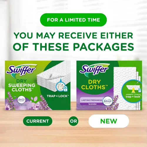 Miniatura 2 de Swiffer Barrido + trapeador, repuesto de almohadillas secas, limpiador de suelos para suciedad, polvo, cabello, paños de limpieza para trapear